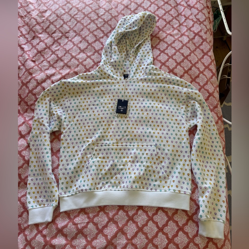 Roller Rabbit Target Disco Hearts Wave Hoodie